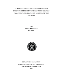 analisis faktor-faktor yang mempengaruhi efektivitas kepemimpinan