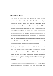 1 I. PENDAHULUAN A. Latar Belakang Masalah Fakir miskin dan