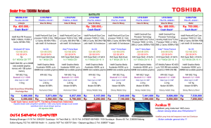 Dealer Price TOSHIBA Notebook DUTA SARANA COMPUTER