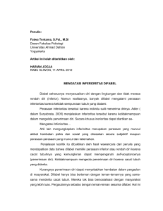 Penulis: Fatwa Tentama, S.Psi., M.Si Dosen Fakultas Psikologi