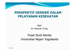 28. Perspektif Gender dalam Pelayanan Kesehatan