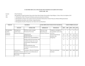 Instansi : Dinas Kesehatan Visi : Meningkatkan Derajat Kesehatan
