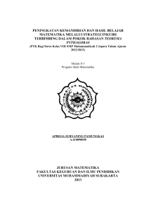 peningkatan kemandirian dan hasil belajar matematika melalui