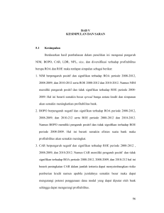 96 BAB V KESIMPULAN DAN SARAN 5.1 Kesimpulan