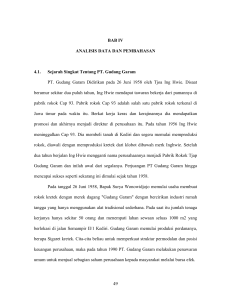 49 BAB IV ANALISIS DATA DAN PEMBAHASAN 4.1. Sejarah