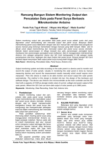 Rancang Bangun Sistem Monitoring Output dan Pencatatan Data