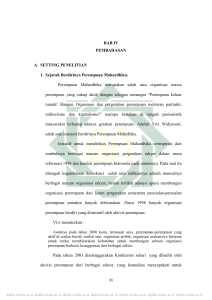 BAB IV PEMBAHASAN A. SETTING PENELITIAN 1. Sejarah