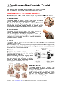 10 Penyakit dengan Biaya Pengobatan Termahal