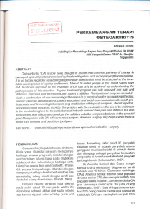 perkembangan terapi osteoartritis