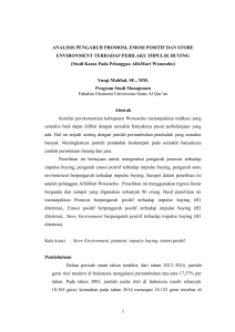 1 ANALISIS PENGARUH PROMOSI, EMOSI POSITIF DAN STORE