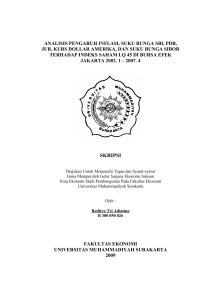 analisis pengaruh inflasi, suku bunga sbi, pdb, jub, kurs dollar
