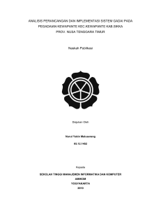 analisis perancangan dan implementasi sistem - Journal