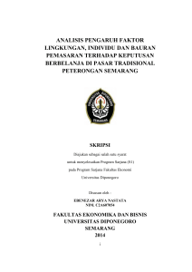 analisis pengaruh faktor lingkungan, individu dan