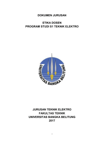 etika dosen - jurusan teknik elektro fakultas teknik universitas