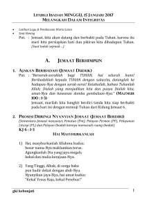 tata ibadah perjamuan kudus