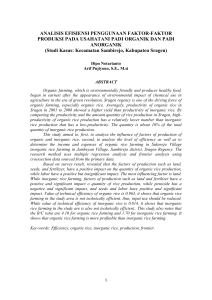 ANALISIS EFISIENSI PENGGUNAAN FAKTOR