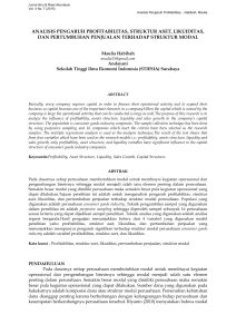 analisis pengaruh profitabilitas, struktur aset, likuiditas, dan