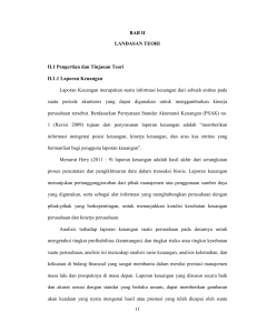 11 BAB II LANDASAN TEORI II.1 Pengertian dan Tinjauan Teori II