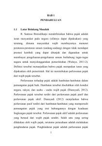 1 BAB 1 PENDAHULUAN 1.1 Latar Belakang Masalah R. Santoso