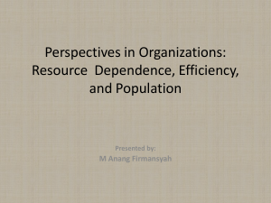 Perspectives in Organizations: Resource