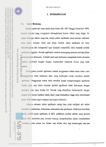 1.1. Latar Belakang Setelah melewati masa krisis pada bulan