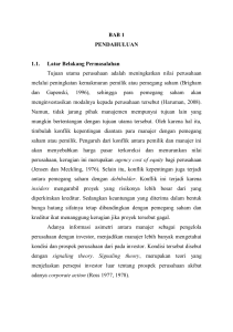 BAB 1 PENDAHULUAN 1.1. Latar Belakang Permasalahan Tujuan