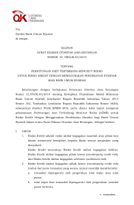 Yth. Direksi Bank Umum Syariah di tempat. SALINAN SURAT