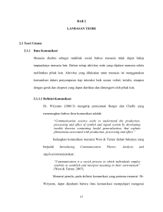 11 BAB 2 LANDASAN TEORI 2.1 Teori Umum 2.1.1 Ilmu