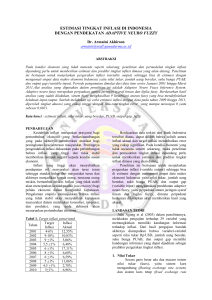 Estimasi Tingkat Inflasi di Indonesia Dengan Pendekatan Adaptive