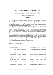 analisis positioning notebook acer berdasarkan