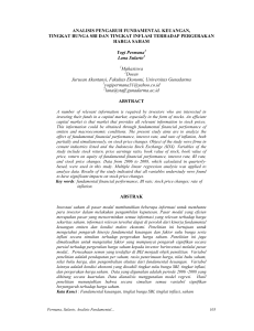 ANALISIS PENGARUH FUNDAMENTAL KEUANGAN