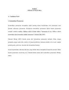 BAB II TINJAUAN PUSTAKA A. Landasan Teori 1. Komunikasi