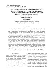 analisis pembentukan uni moneter asean-5 dengan