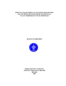 peranan pajak emisi gas co2 bahan bakar fosil