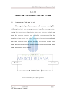 BAB III Sistem Organisasi dan Manajemen Proyek