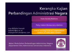 State-Society Relations Policy makers