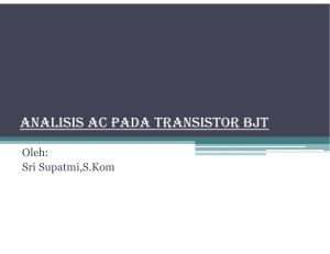 Analisis AC pada transistor BJT