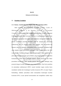 12 BAB II TINJAUAN PUSTAKA 2.1 Penelitian Terdahulu 2.1.1