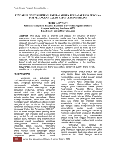 PENGARUH DIMENSI-DIMENSI EKUITAS MEREK