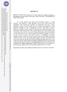 Penerapan model regresi linier multilevel pada