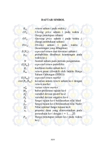 xxv DAFTAR SIMBOL return saham pada waktu Closing