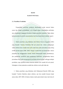 9 BAB II KAJIAN PUSTAKA 2.1. Penelitian Terdahulu Pengambilan