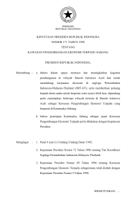 keputusan presiden republik indonesia nomor 171 tahun 1998