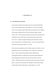 I. PENDAHULUAN 1.1. Latar Belakang dan Masalah Gulma adalah