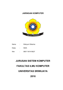 jurusan sistem komputer fakultas ilmu komputer universitas sriwijaya