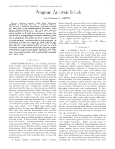 Program Analysis Scilab - Gunadarma University E