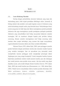 1 BAB 1 PENDAHULUAN 1.1. Latar Belakang Masalah Seiring