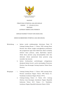 PERATURAN OTORITAS JASA KEUANGAN NOMOR 17 /POJK.05