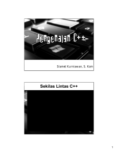 Sekilas Lintas C++
