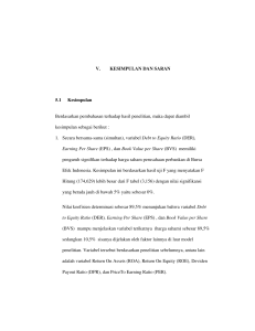 V. KESIMPULAN DAN SARAN 5.1 Kesimpulan Berdasarkan